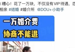 聊一聊抖音相亲婚介项目创业的事